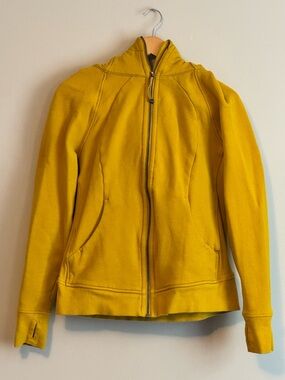 Lululemon Scuba Full Zip-Up Hoodie Jacket Yellow  🍋 size 10 goldenrod marigold